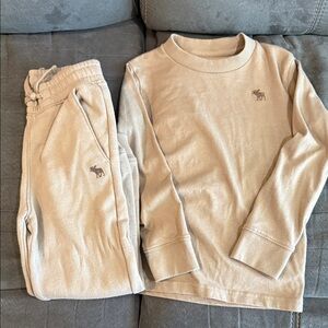 Kids Beige Sweatshirt and Joggers Set